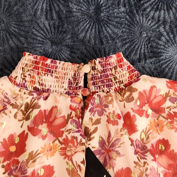 Floral Cottagecore Sundress Romantic Coquette Garden Party Smocked Waist Spring - Picture 12 of 14